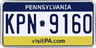 PA license plate KPN9160