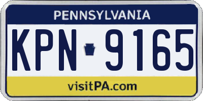 PA license plate KPN9165