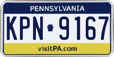 PA license plate KPN9167