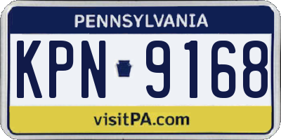PA license plate KPN9168
