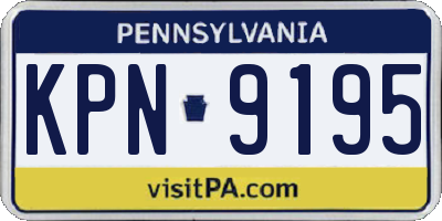 PA license plate KPN9195