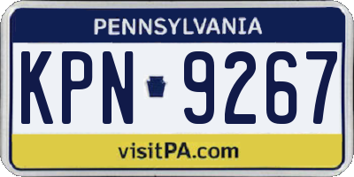 PA license plate KPN9267