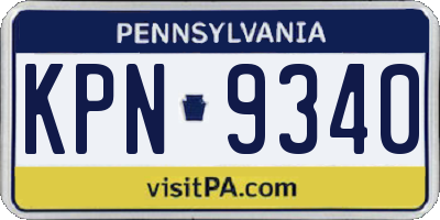PA license plate KPN9340