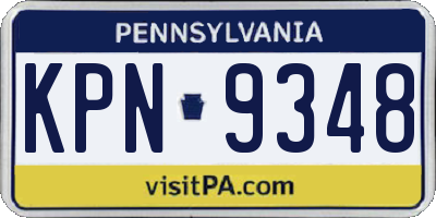 PA license plate KPN9348