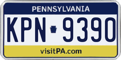 PA license plate KPN9390
