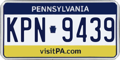 PA license plate KPN9439