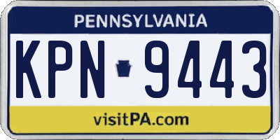 PA license plate KPN9443