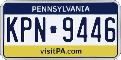 PA license plate KPN9446