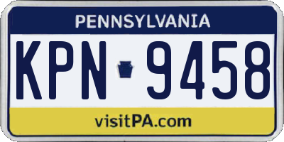PA license plate KPN9458