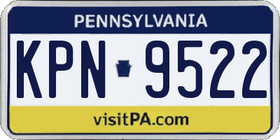 PA license plate KPN9522
