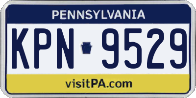 PA license plate KPN9529