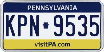 PA license plate KPN9535
