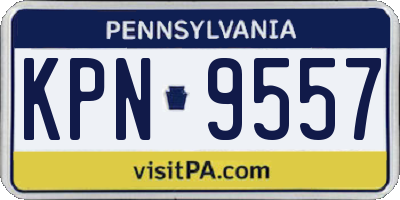 PA license plate KPN9557