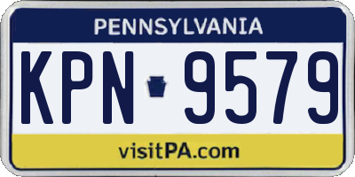 PA license plate KPN9579