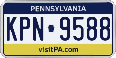 PA license plate KPN9588