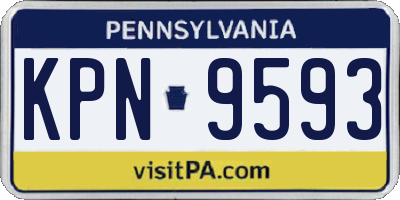 PA license plate KPN9593