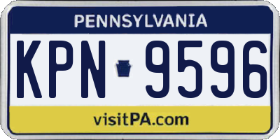 PA license plate KPN9596