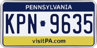 PA license plate KPN9635