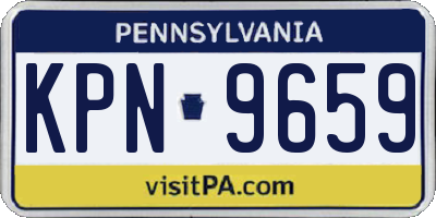 PA license plate KPN9659