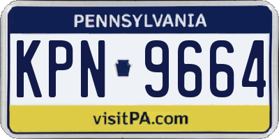 PA license plate KPN9664