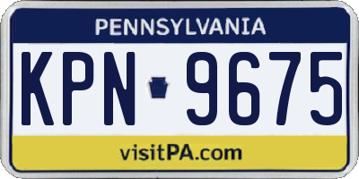 PA license plate KPN9675