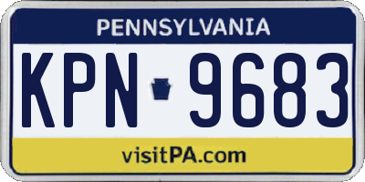 PA license plate KPN9683