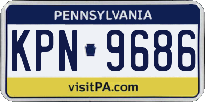PA license plate KPN9686