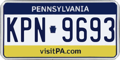 PA license plate KPN9693