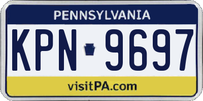 PA license plate KPN9697