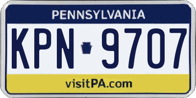 PA license plate KPN9707