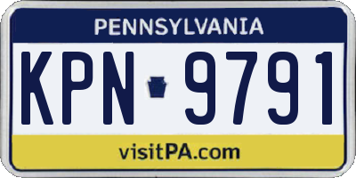 PA license plate KPN9791
