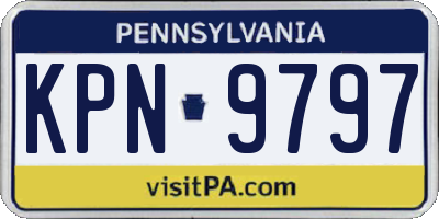 PA license plate KPN9797