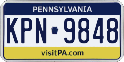 PA license plate KPN9848