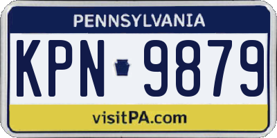 PA license plate KPN9879