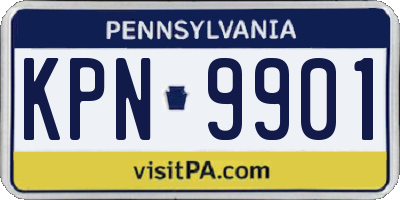PA license plate KPN9901