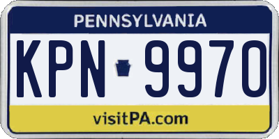 PA license plate KPN9970