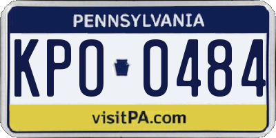 PA license plate KPO0484