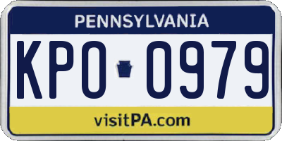 PA license plate KPO0979