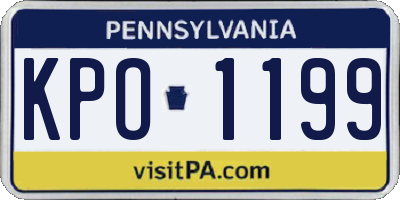 PA license plate KPO1199