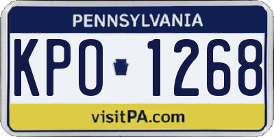 PA license plate KPO1268