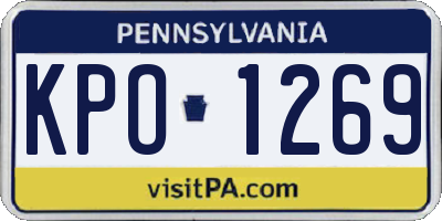 PA license plate KPO1269