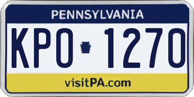 PA license plate KPO1270
