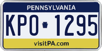 PA license plate KPO1295