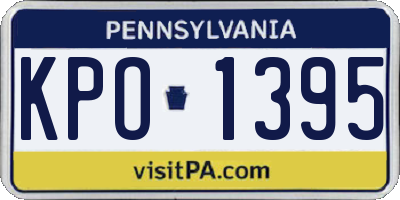 PA license plate KPO1395