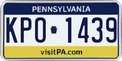 PA license plate KPO1439