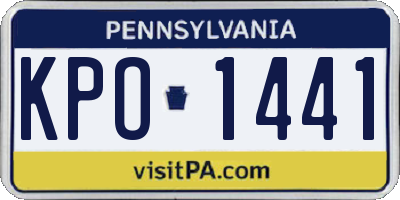 PA license plate KPO1441