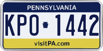 PA license plate KPO1442