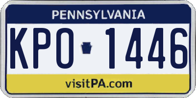 PA license plate KPO1446