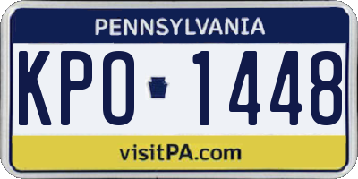 PA license plate KPO1448