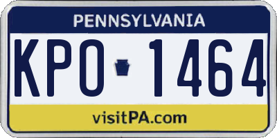 PA license plate KPO1464